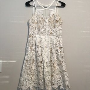 White Crochet  Dress